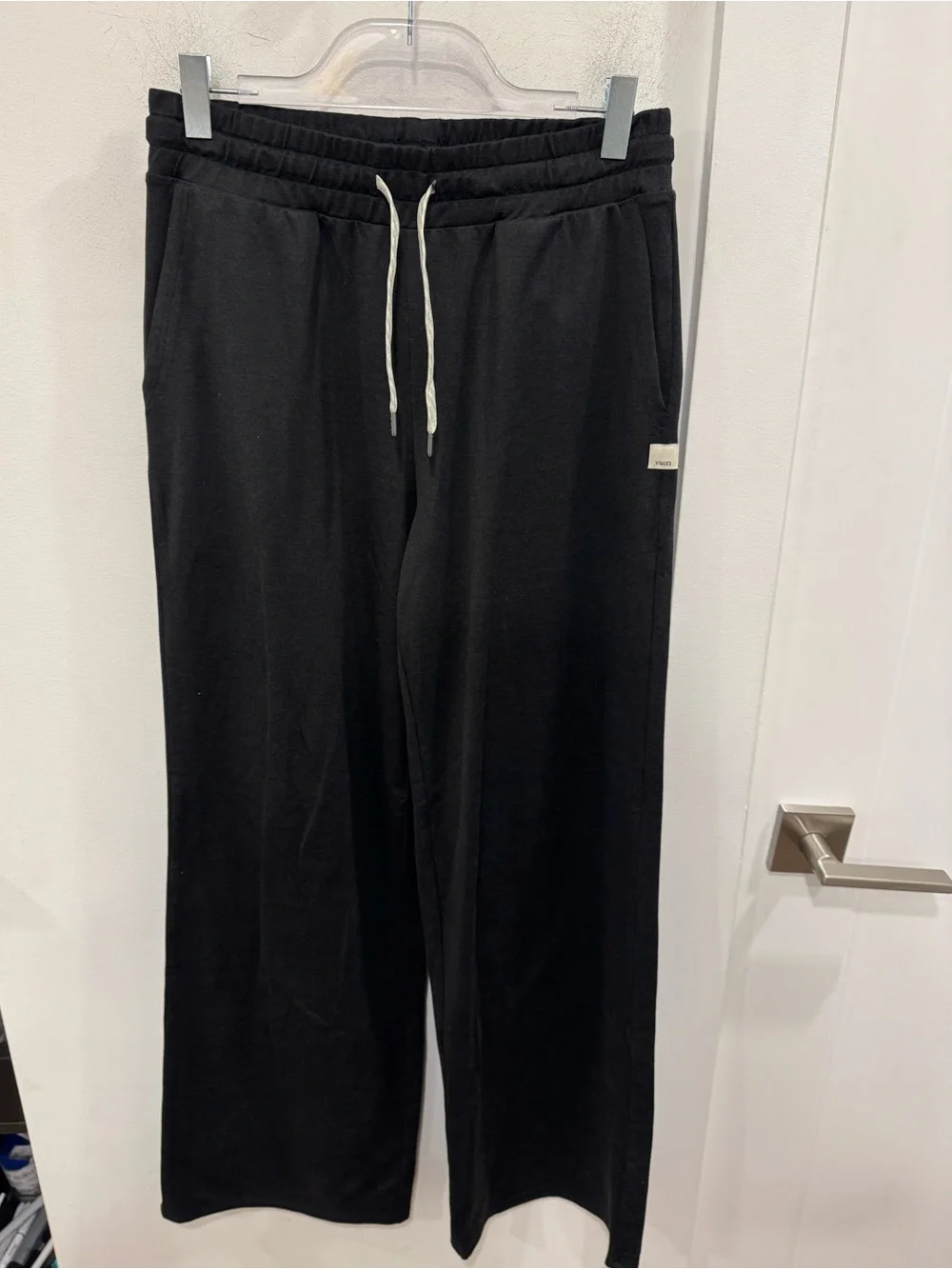 Vuori Black Wide-Leg Drawstring Joggers